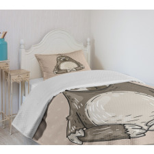 Cartoon Sloth Meditates Bedspread Set