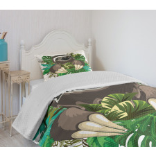 Cartoon Mammal Jungle Bedspread Set