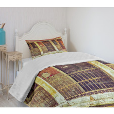 Aged Italian Building Bedspread Set