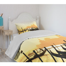 Romantic City at Sunrise Bedspread Set