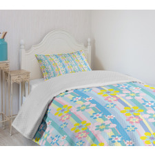 Abstract Spring Daisies Bedspread Set