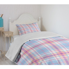 Vintage Plaid Pattern Bedspread Set