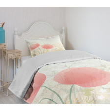 Wild Poppy Blooms Rural Bedspread Set