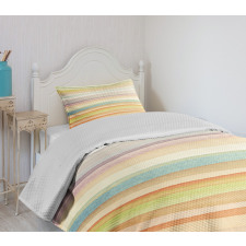 Stripes Watercolor Art Bedspread Set