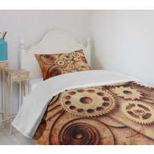 Mechanical Clocks Gears Bedspread Set