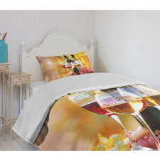 Wine Themed Grape Country Bedspread Set