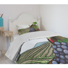 Views of Vineyards Grapes Bedspread Set