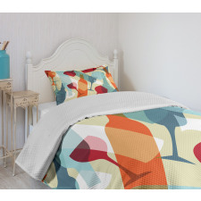 Modern Colorful Art Bedspread Set
