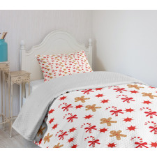 Candy Red Star Bedspread Set