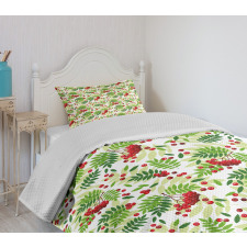 Green Leaves Wild Fruits Bedspread Set