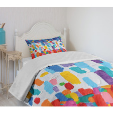 Colorful Abstract Painting Bedspread Set