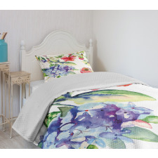 Summer Flowers Branch Bedspread Set