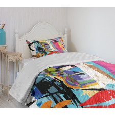 Paint Strokes Splashes Bedspread Set