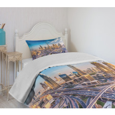 Panoramic Dubai Traffic Bedspread Set