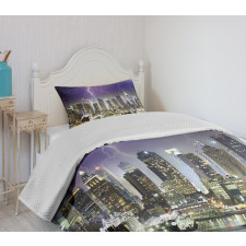 Storm Thunder in New York Bedspread Set