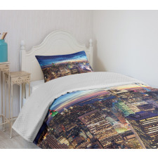 Buildings Midtown at Dusk Bedspread Set