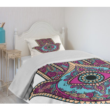 Doodle Swirls Evil Eye Bedspread Set