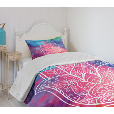 Watercolor Gentle Swirls Bedspread Set