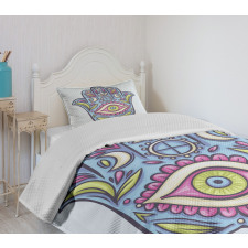 Spring Bloom Style Doodle Bedspread Set