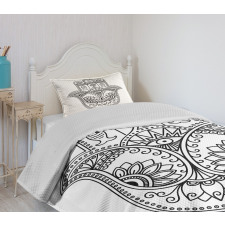 Fish Flowers Evil Eye Bedspread Set