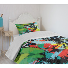 Abstract Bengal Tiger Bedspread Set