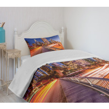 Los Angeles USA Downtown Bedspread Set