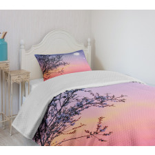 Dreamy Sky Spring Tree Bedspread Set