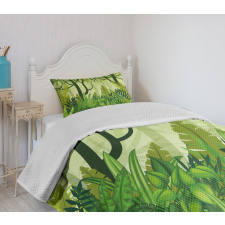 Cartoon Rainforest Bedspread Set