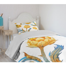 Watercolor Vegetables Bedspread Set