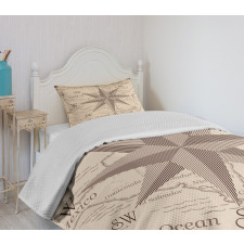 Central America Map Bedspread Set