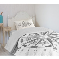 Face Sun Drawing Style Bedspread Set