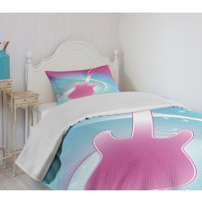 Guitar Music Vibrant Bedspread Set