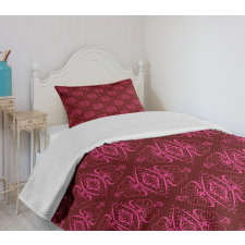 Traditional Damask Bedspread Set