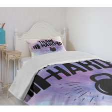 Watercolors Train Hard Bedspread Set