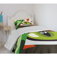 Wild Tiger Feline Cat Vivid Bedspread Set