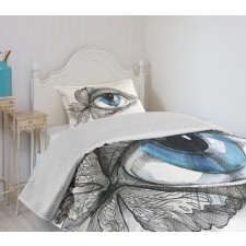 Human Eye Butterfly Dreamy Bedspread Set