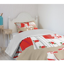 Clothes Shoes Bedspread Set