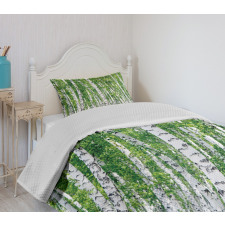 Fresh Summer Leaves Bedspread Set