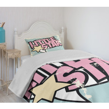 Grunge Retro Star Bedspread Set