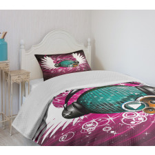 Disco Ball Music Bedspread Set