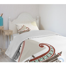 Ornate Greek Ship Bedspread Set