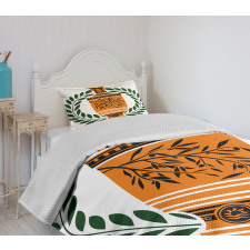 Greek Vase Laurel Bedspread Set