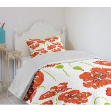 Doodle Poppies Bedspread Set