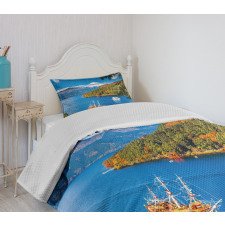 Lake Ashi in Japan Bedspread Set