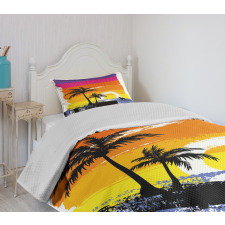 Tropical Beach Bedspread Set