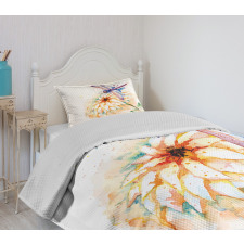 Watercolor Lily Bloom Bedspread Set