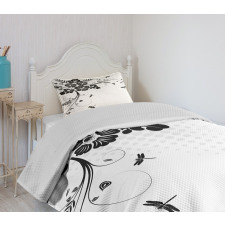 Fern Plants Floral Bedspread Set