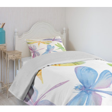 Watercolor Winged Bug Bedspread Set