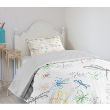 Doodle Style Bugs Bedspread Set