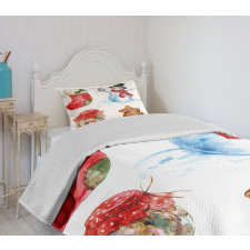 Watercolor Xmas Bedspread Set